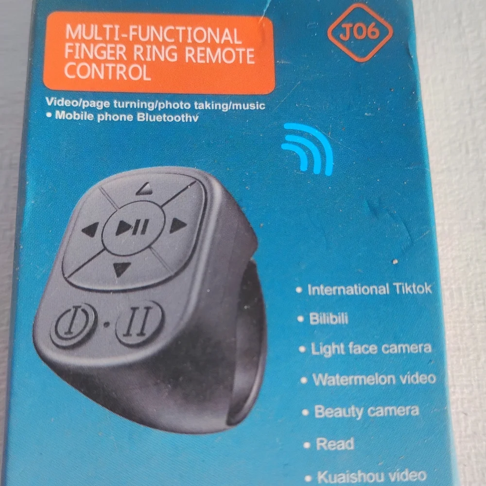 Bluetooth Finger Ring Remote Control - Black